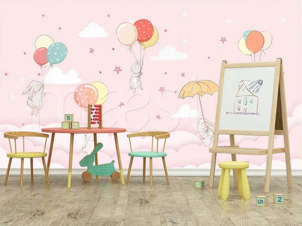 Фотообои в интерьере животные на зонтиках  15-108 фото