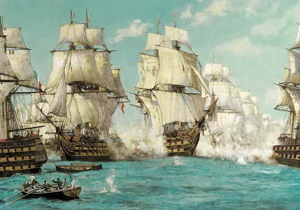 Фотообои в интерьере трафальгарская битва  17-2034 фото