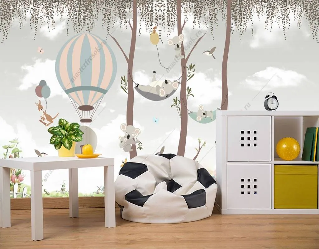 Фотообои Слон на воздушном шаре  12-919