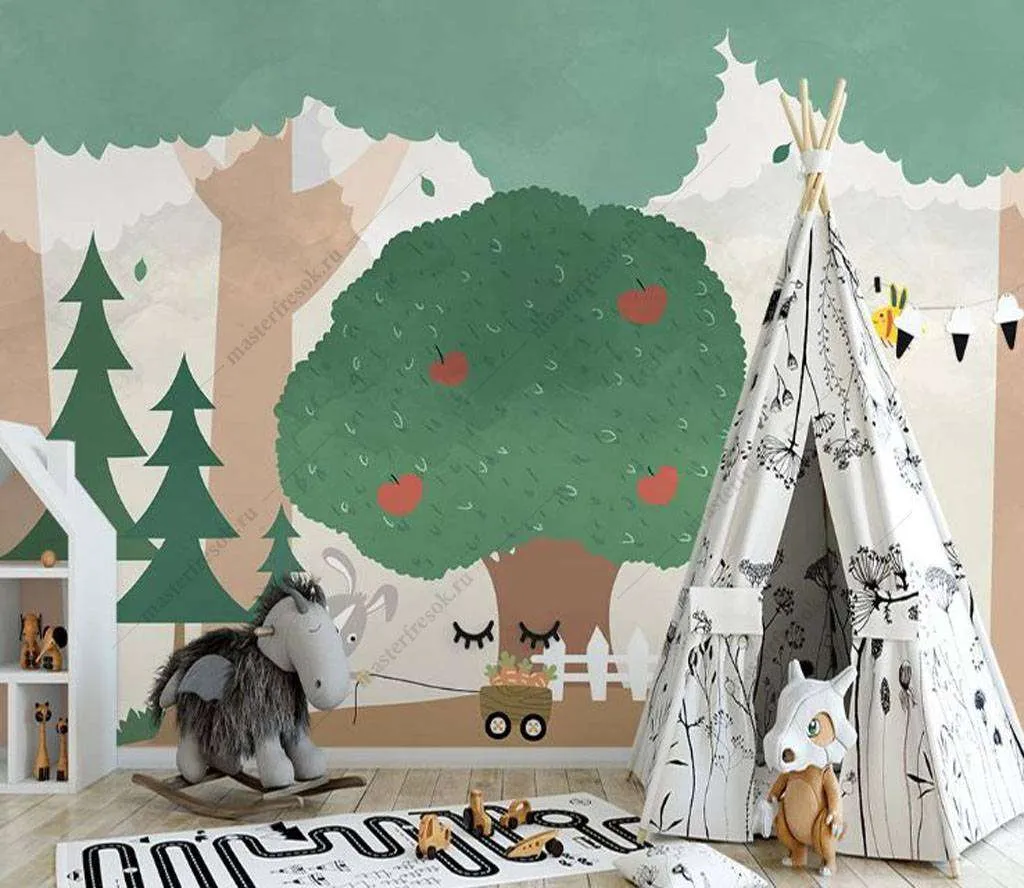 Фотообои в интерьере лесные чудеса  16-024 фото