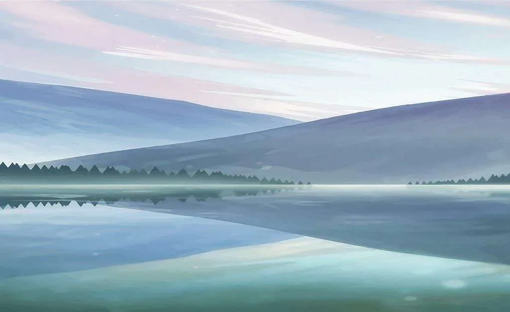 Фотообои в интерьере пейзаж минимализм  14-421 фото