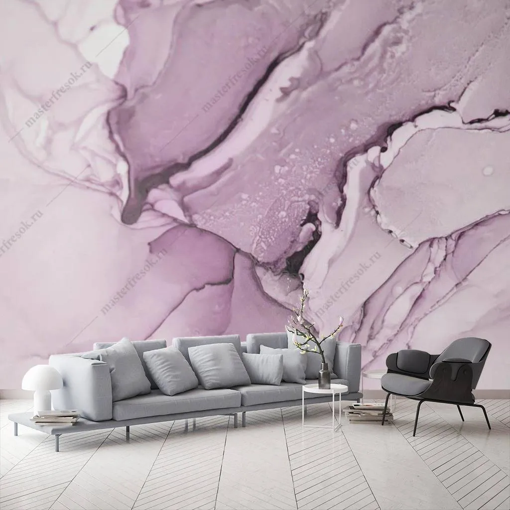 Фотообои Флюид арт фиолетовый  9-1023