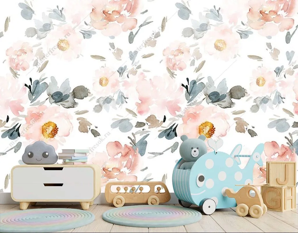 Фотообои Акварельная роза  9-1653