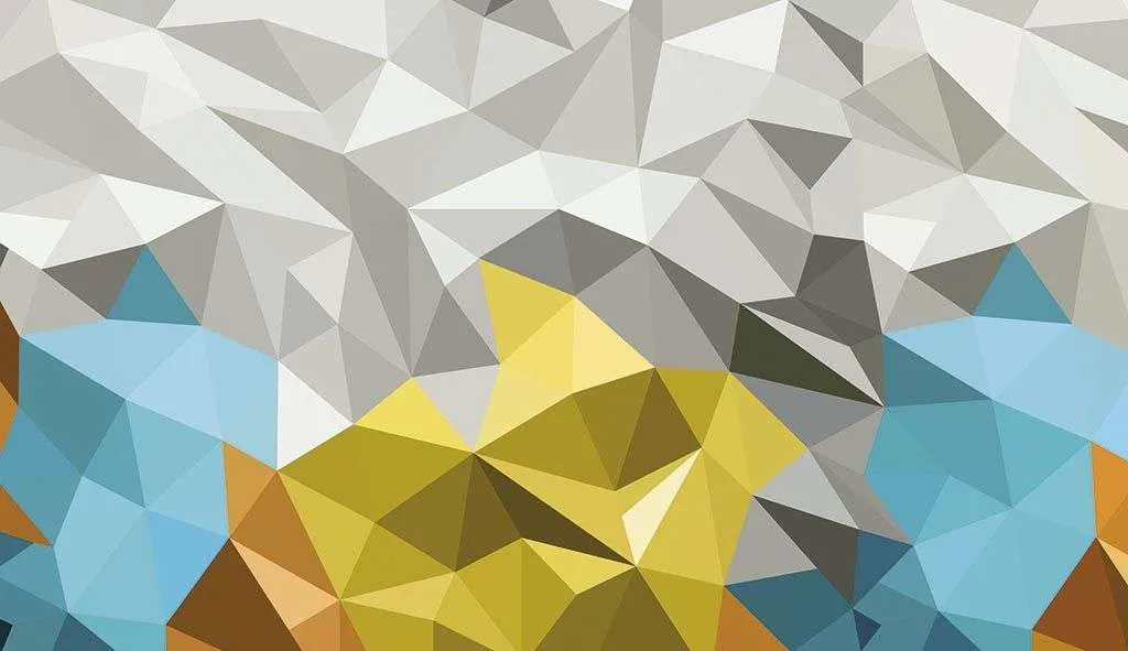 Фотообои в интерьере полигональный фон  14-193 фото