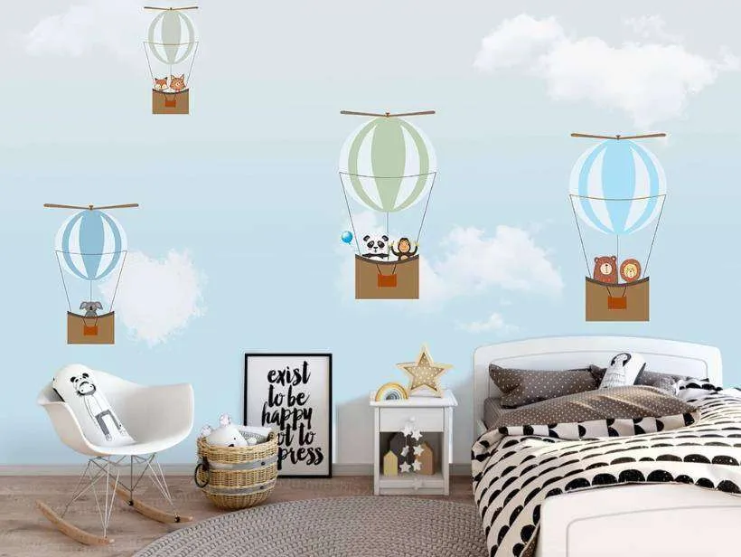 Фотообои в интерьере первый полет на шаре  15-270 фото