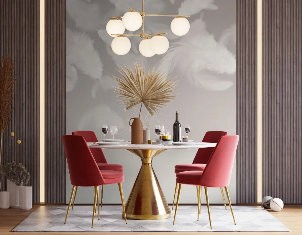 Фотообои в интерьере белые перышки  13-425 фото