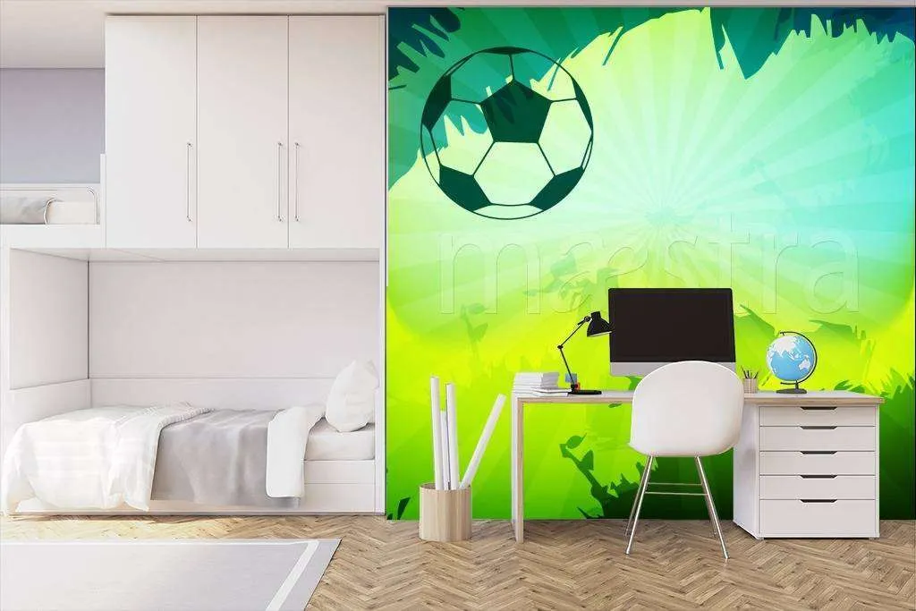 Фотообои в интерьере картинка с мячом  12-547 фото