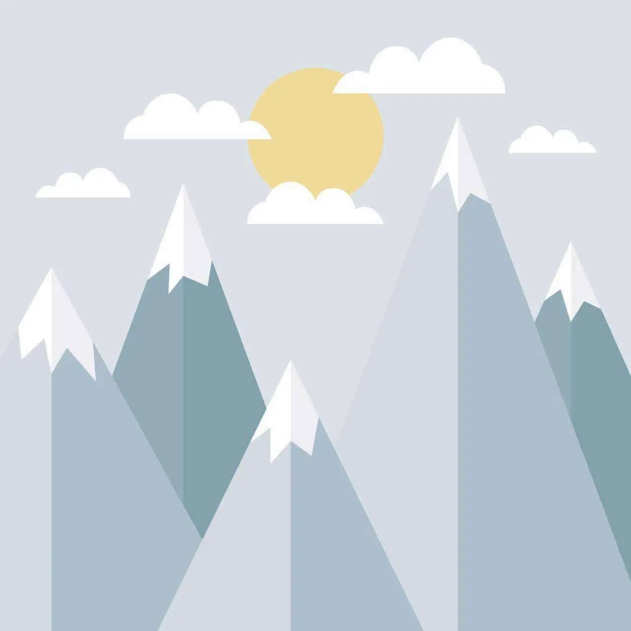 Фотообои в интерьере горы 3д в детскую  12-438 фото