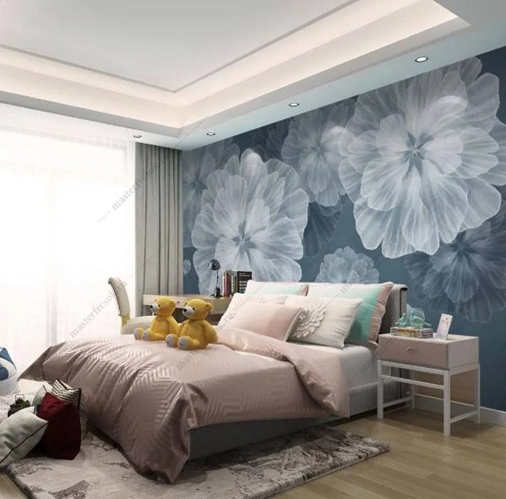 Фотообои Прозрачные цветы  16-123