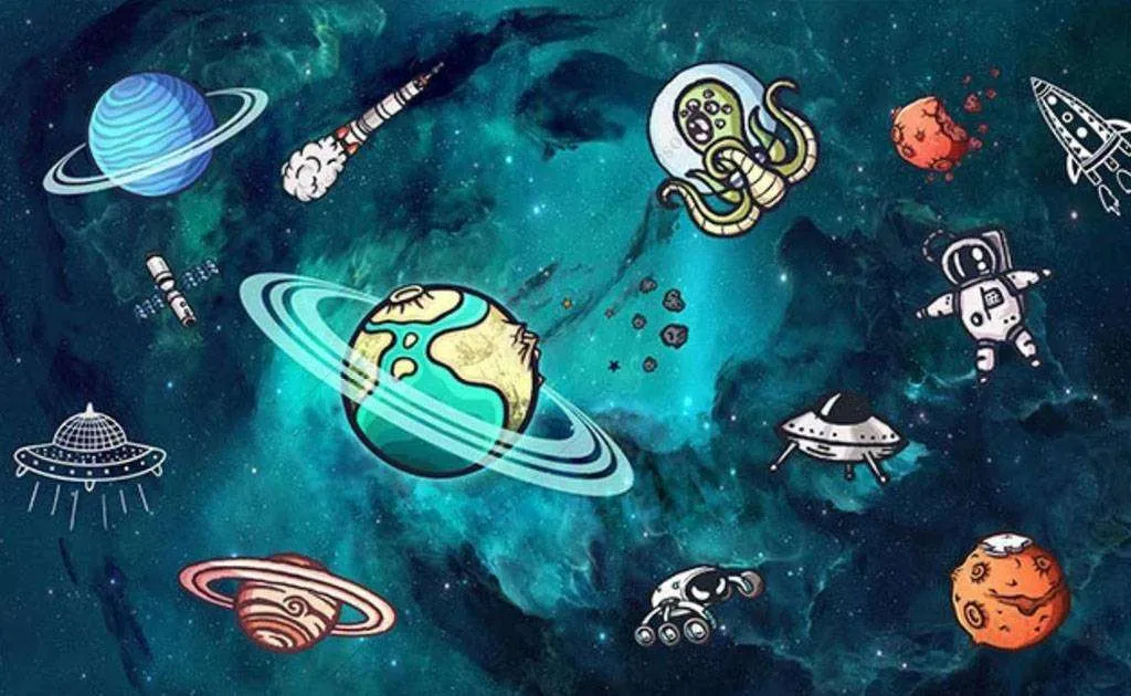 Фотообои в интерьере космическое пространство  15-877 фото