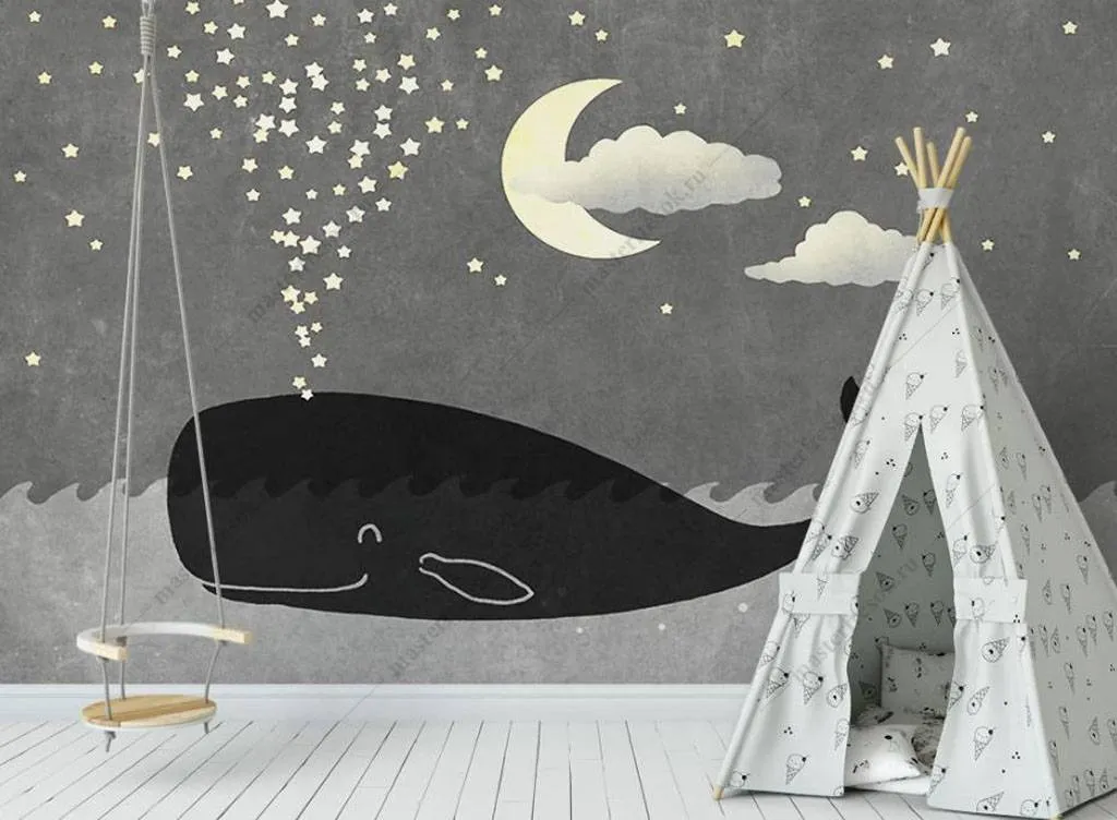 Фотообои Спящий кит  16-038