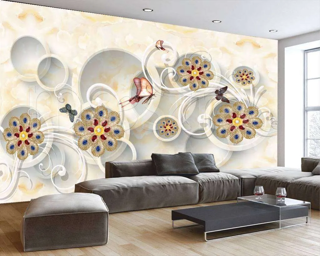 Фотообои Бесшовные обои на стену:  3д стереоскопические цветы. Артикул: 10-588  