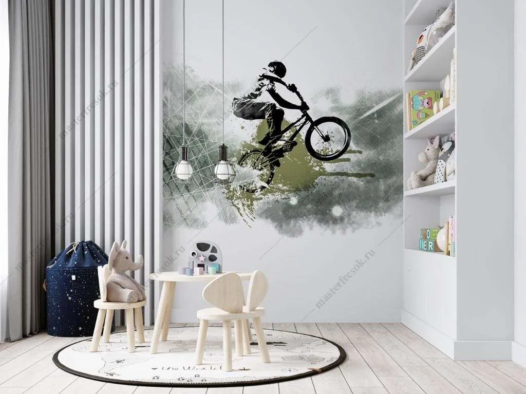 Фотообои в интерьере горный велосипед  12-1408 фото