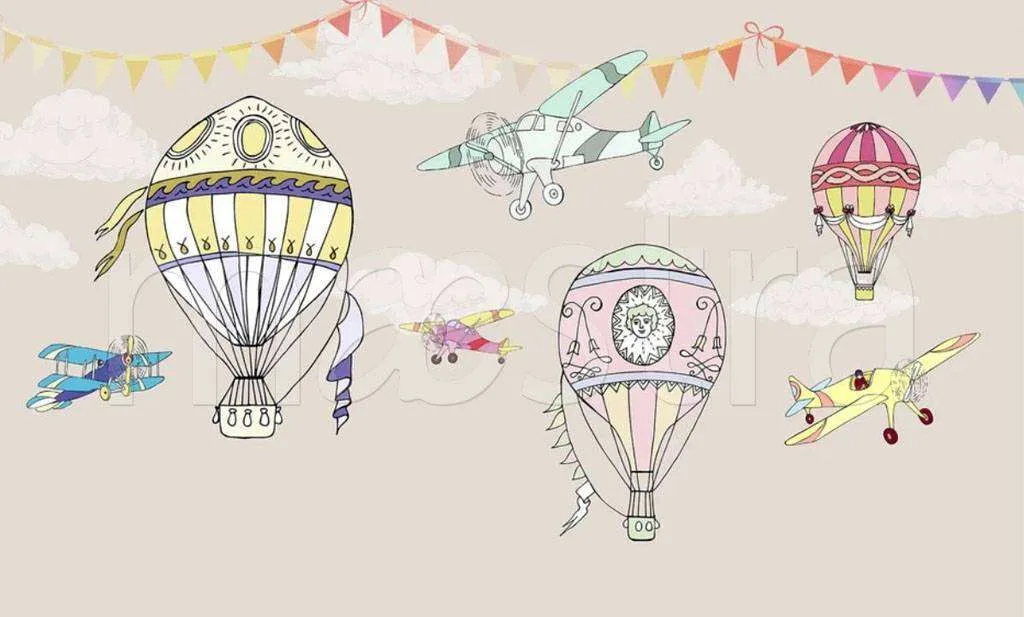 Фотообои в интерьере полетели полетели...  15-204 фото