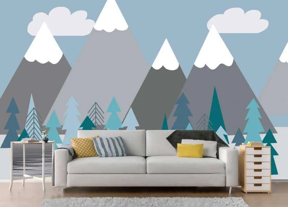 Фотообои Бесшовные обои на стену:  Снежные вершины. Артикул: 15-621  