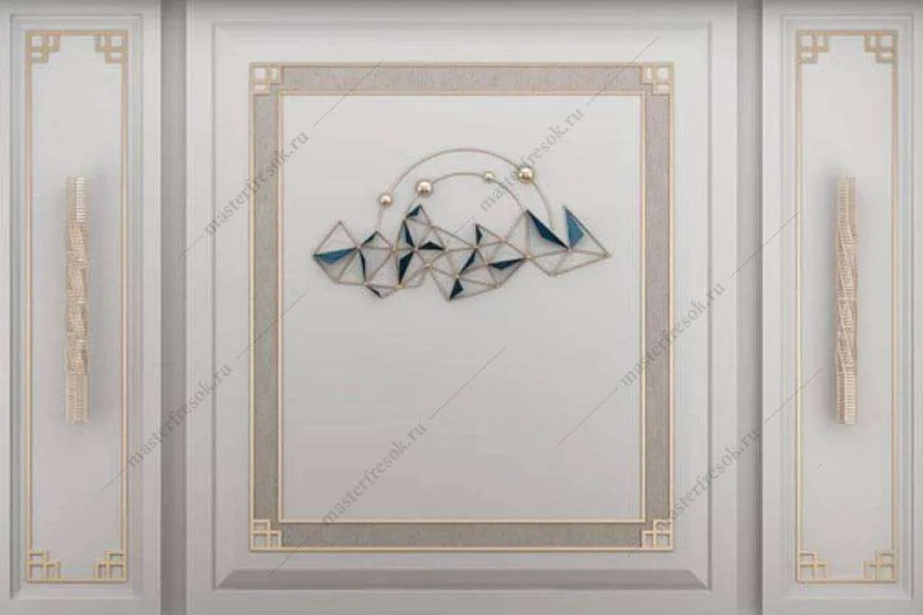 Фотообои в интерьере белая патина  16-062 фото