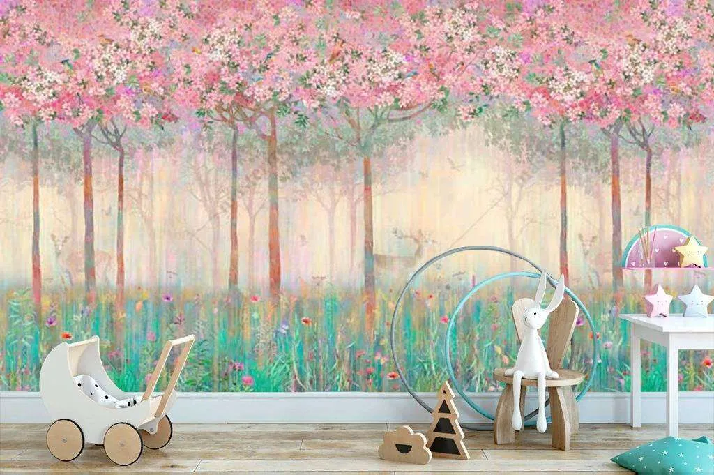 Фотообои в интерьере волшебный лес 3  10-708 фото