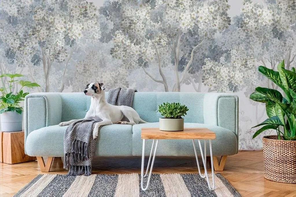 Фотообои в интерьере прекрасный сад  13-337 фото