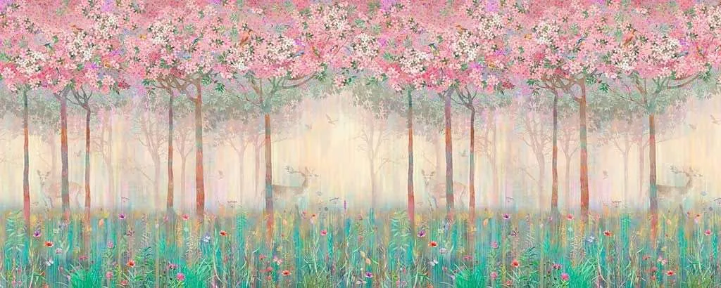 Фотообои в интерьере волшебный лес 3  10-708 фото