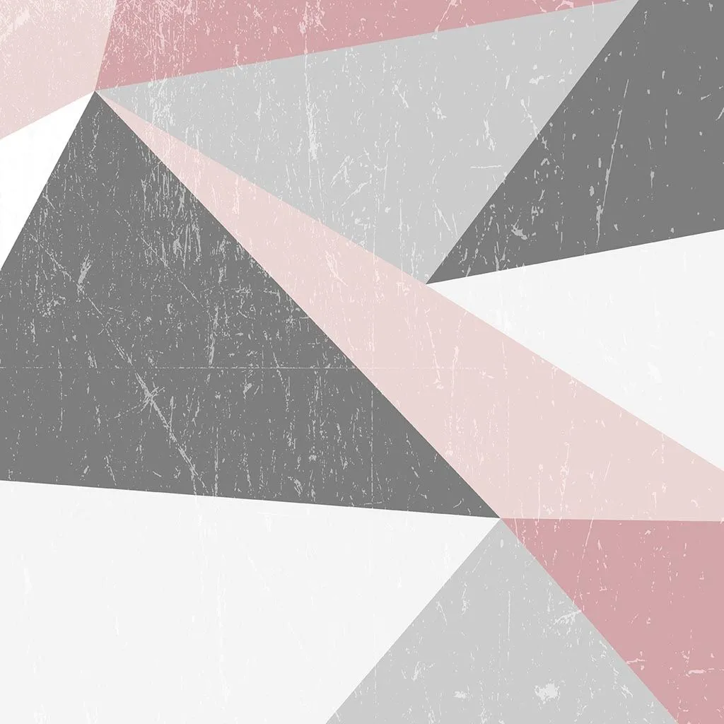 Фотообои в интерьере розовые треугольники  9-1496 фото