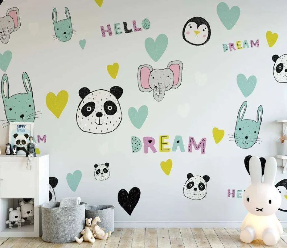 Фотообои в интерьере панды фон  15-151 фото