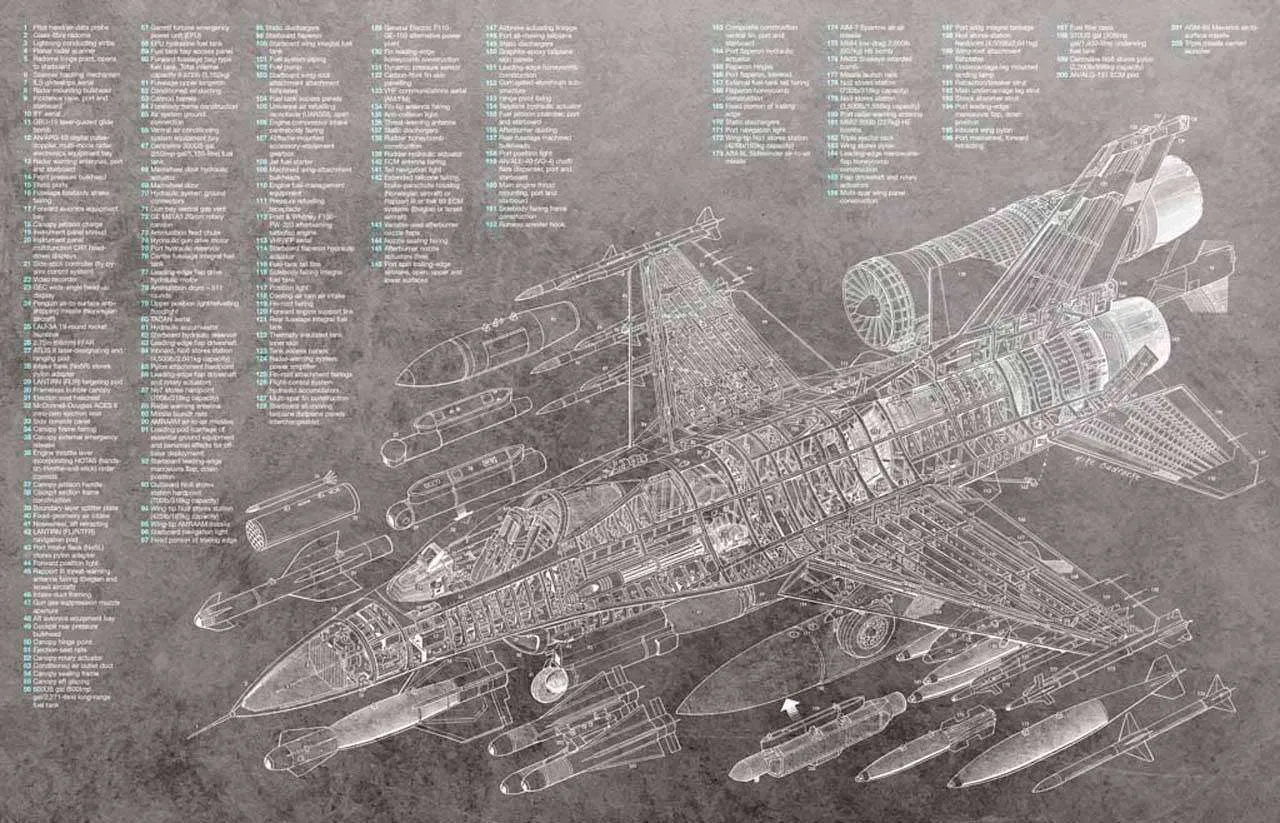 Фотообои в интерьере самолет чертеж  7-779 фото