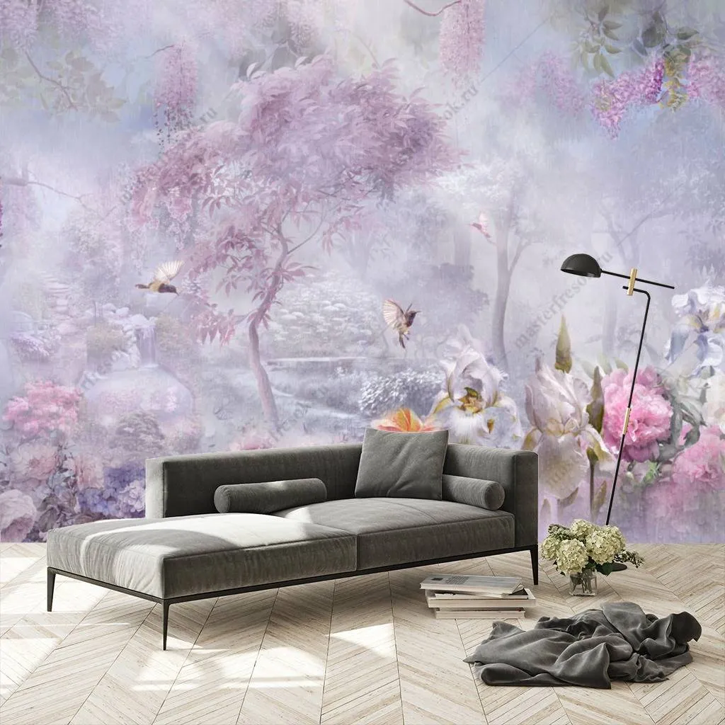 Фотообои в интерьере необычный сад  13-140 фото