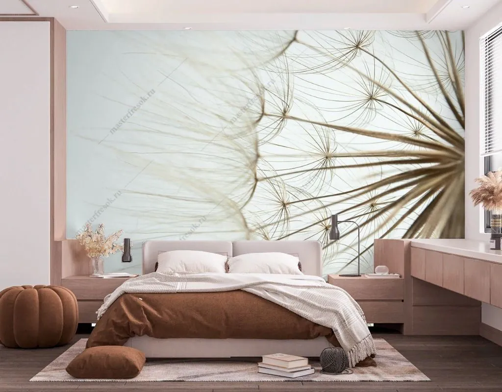 Фотообои в интерьере одуванчик большой  9-1772 фото