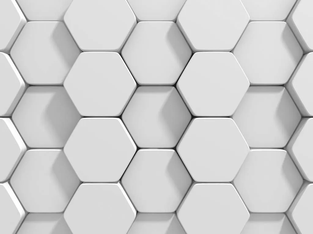 Фотообои в интерьере 3д крупные соты  10-818 фото