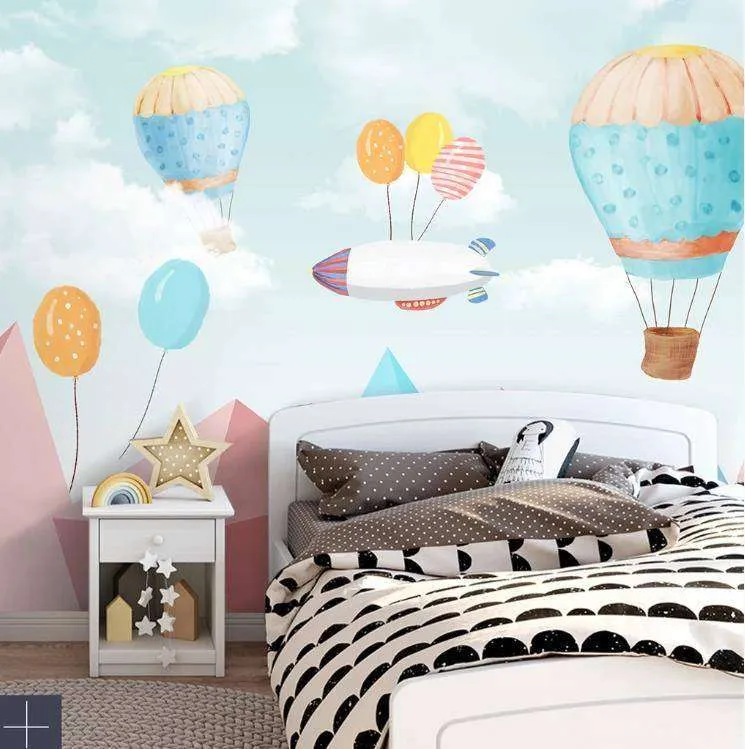 Фотообои в интерьере горы с шариками для малышей  15-157 фото