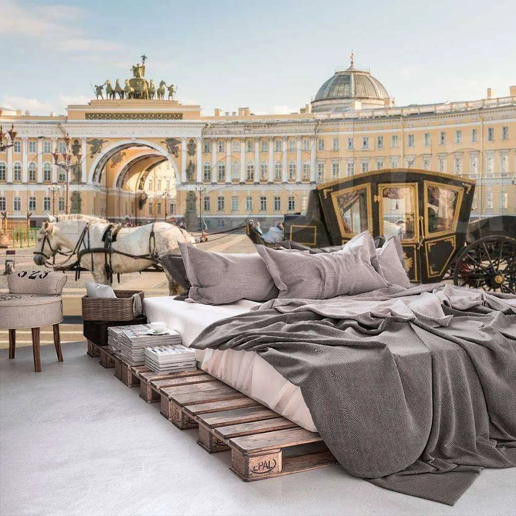 Фотообои в интерьере петропавловская крепость в санкт петербурге  9-641 фото