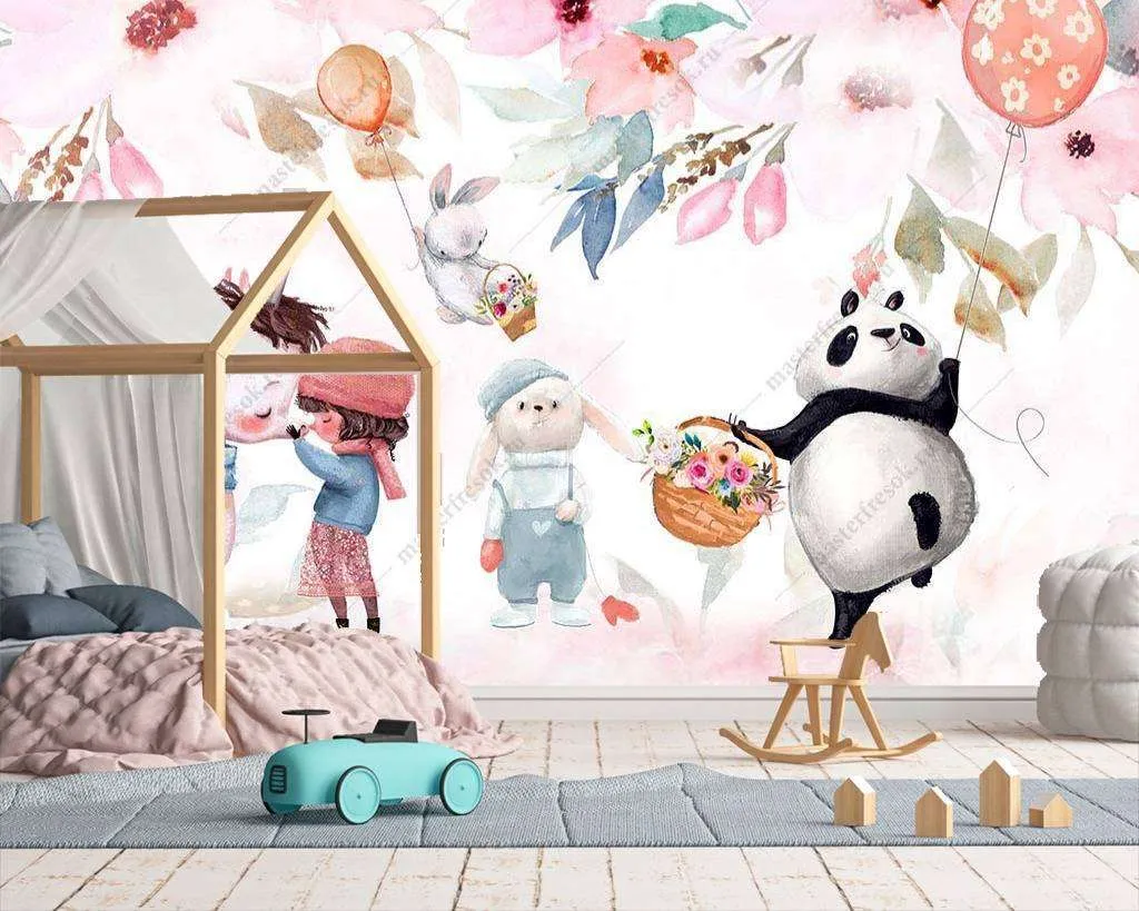 Фотообои в интерьере детские иллюстрации  14-009 фото
