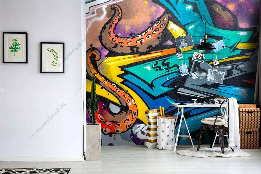 Фотообои Бесшовные обои на стену:  Уличное граффити. Артикул: 12-1276  