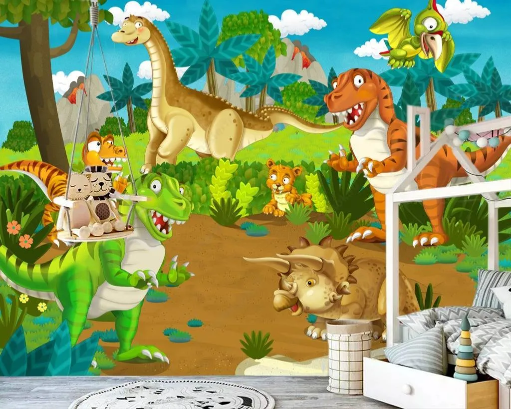 Фотообои Динозавр в джунглях  12-646