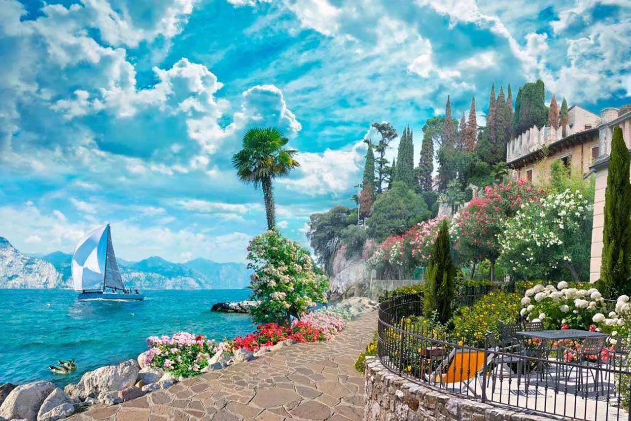 Фотообои в интерьере море расширяющее пространство  7-106 фото