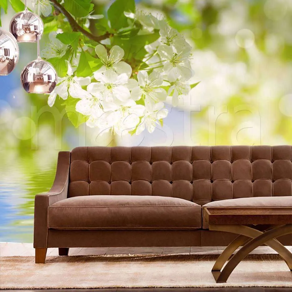 Фотообои Ветка вишни у воды  10-095