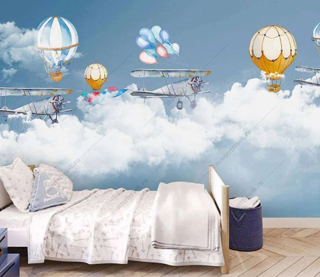 Фотообои в интерьере вертолеты в небе  16-003 фото