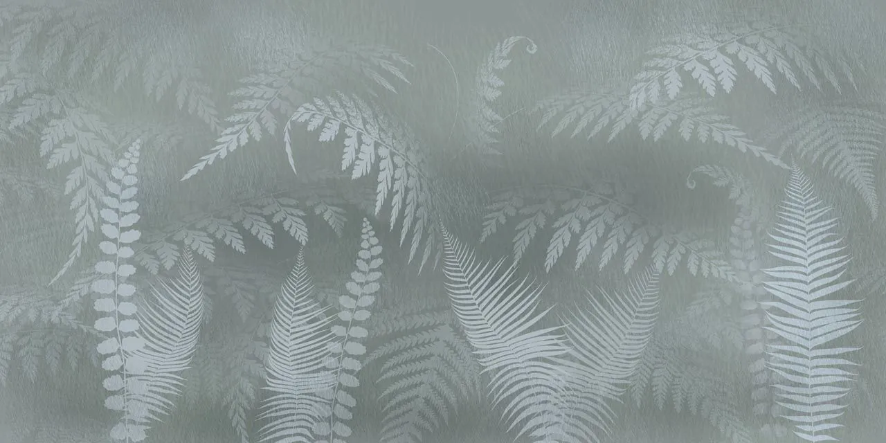 Фотообои в интерьере зеленый папоротник  13-466 фото