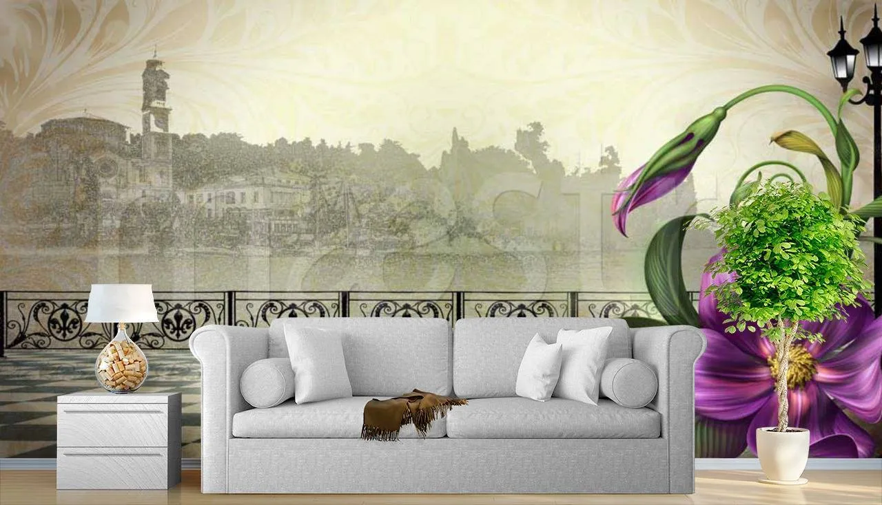 Фотообои Арт терраса в тумане  7-115