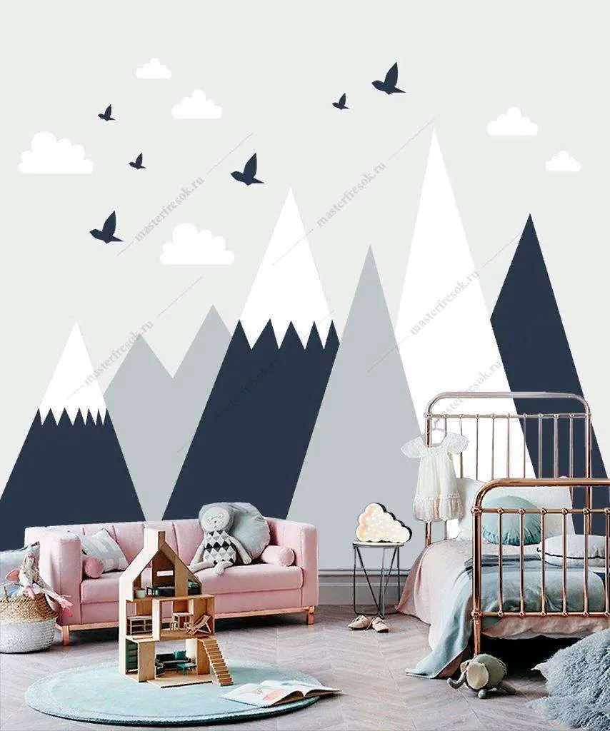 Фотообои Бесшовные обои на стену:  Темные горы. Артикул: 12-833  