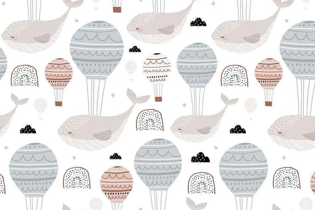 Фотообои в интерьере киты и шары  12-698 фото