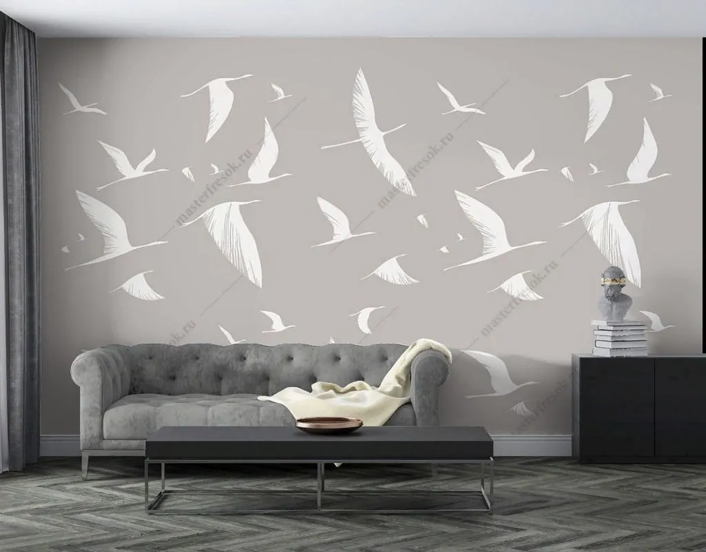 Фотообои Журавли летят  14-630