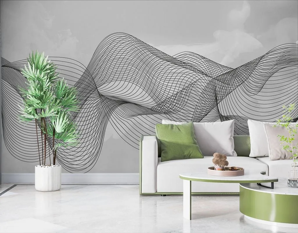 Фотообои Линии на фоне облаков  9-1961