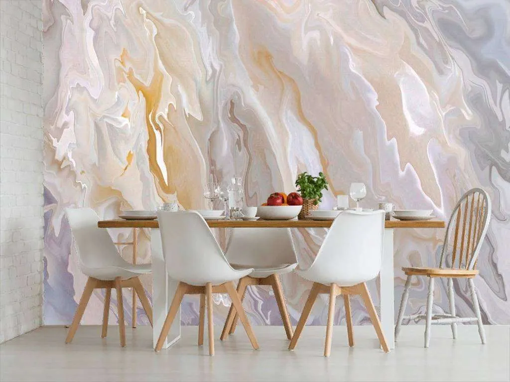 Фотообои Бесшовные обои на стену:  Золотой мрамор флюид. Артикул: 13-255  