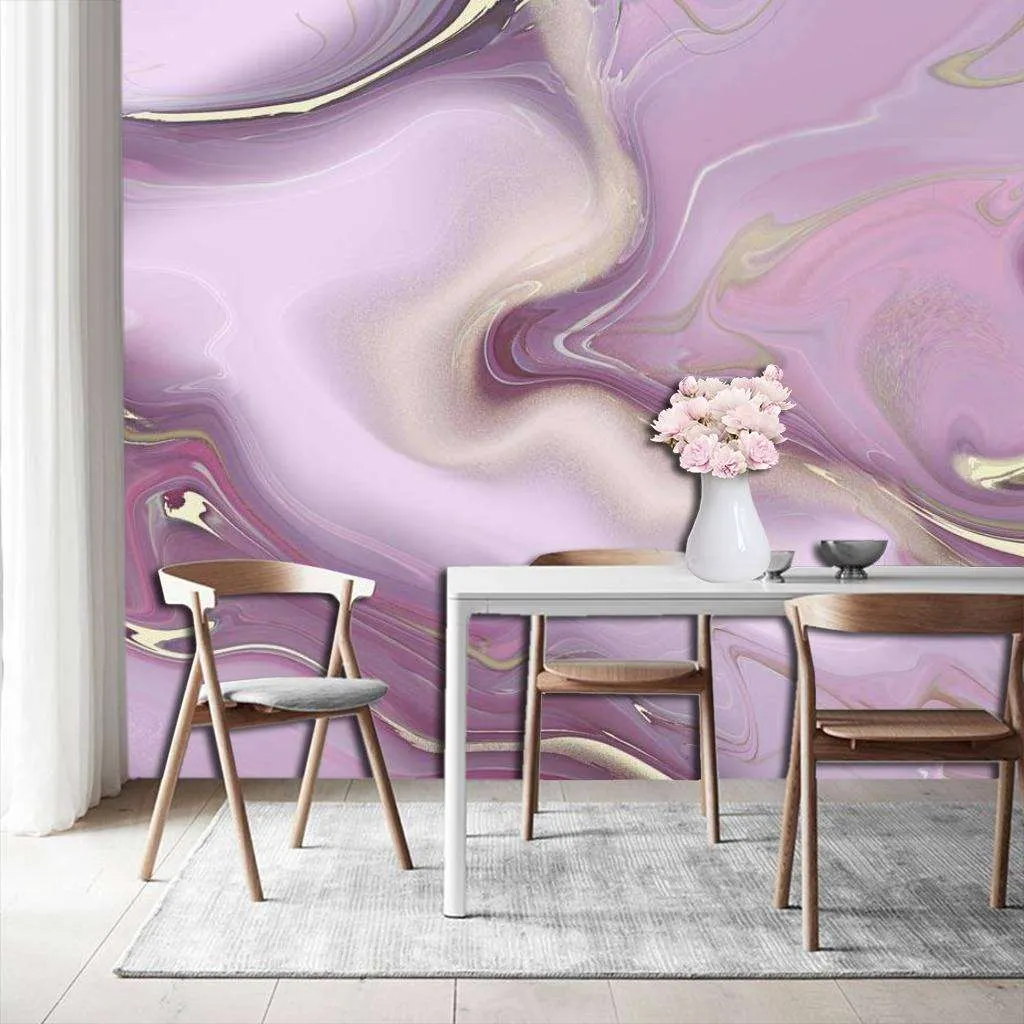 Фотообои Флюид Арт - золото в розовом  13-030