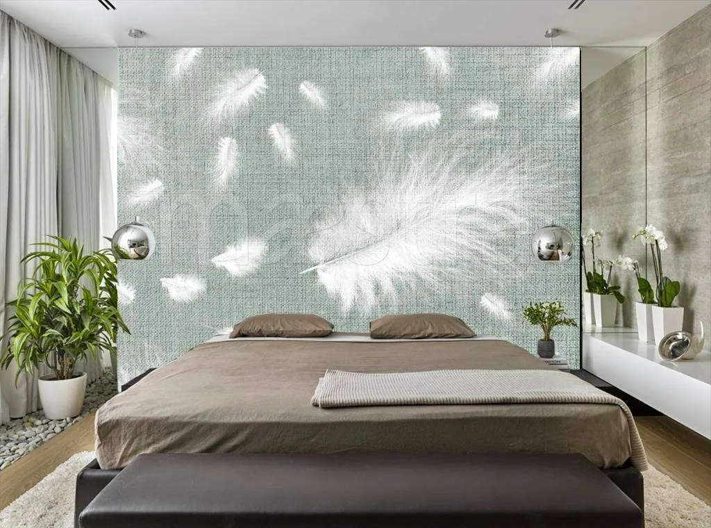 Фотообои Пушистые белые перья  7-944