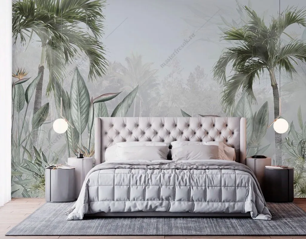 Фотообои в интерьере тропический лес  9-1884 фото