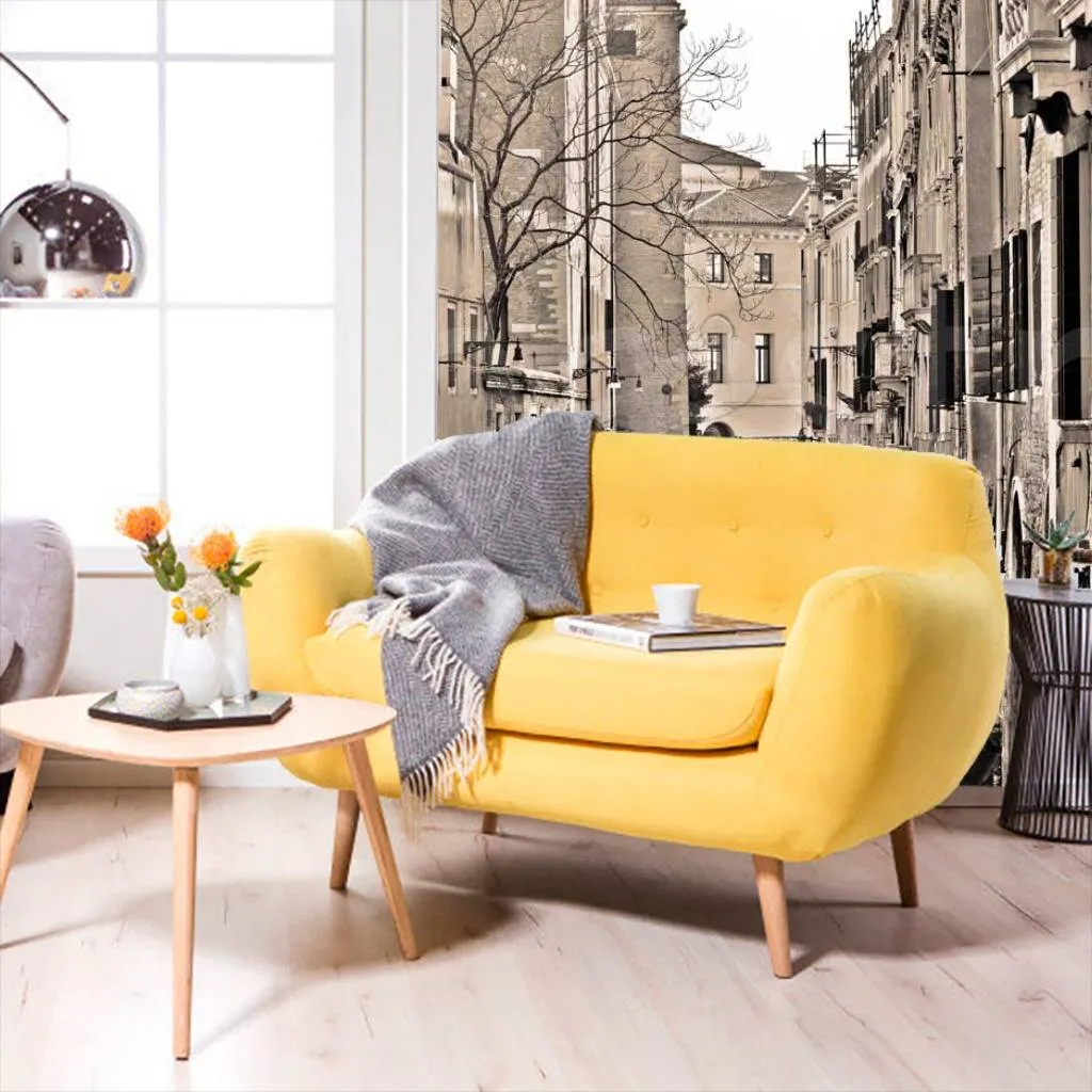 Фотообои Улочка Венеции черно белая  11-099