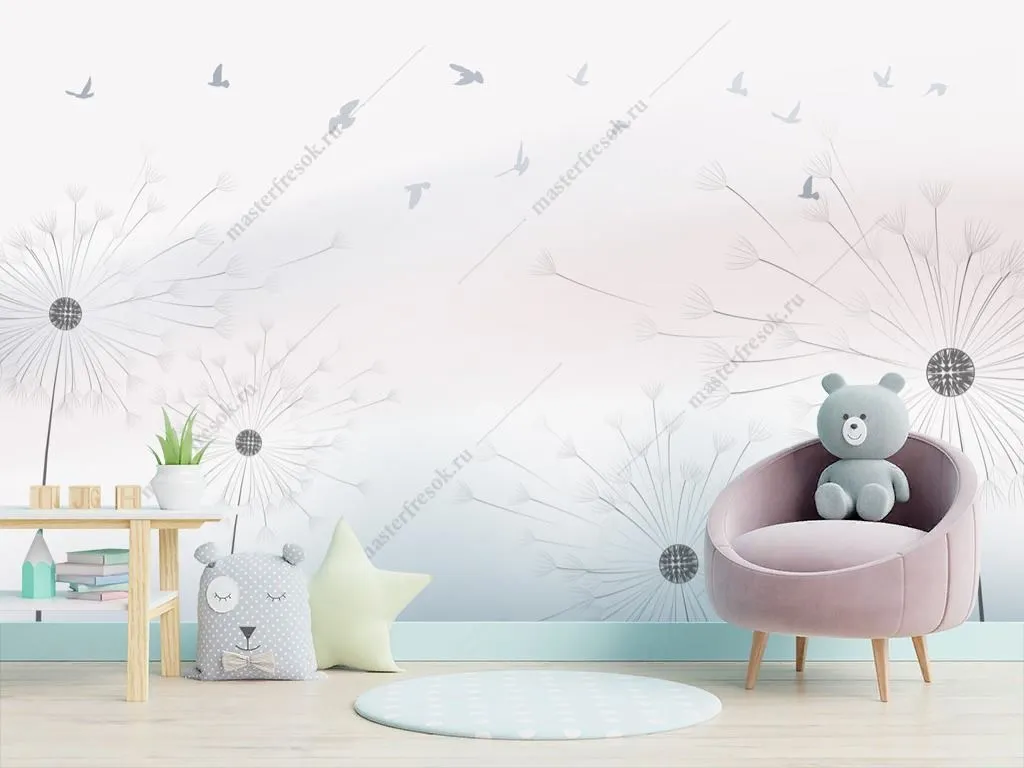 Фотообои Серые одуванчики  14-407