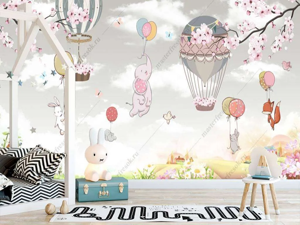 Фотообои в интерьере животные в полете 2  12-940 фото